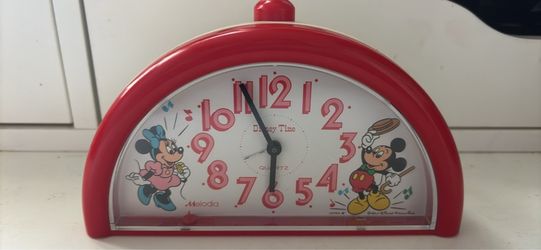 Vintage Disney Mickey Minnie Melodia Alarm Clock