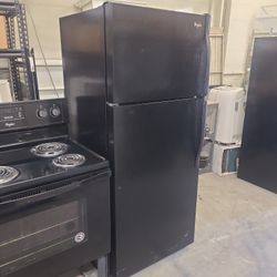 Black Fridge And Matching Stove