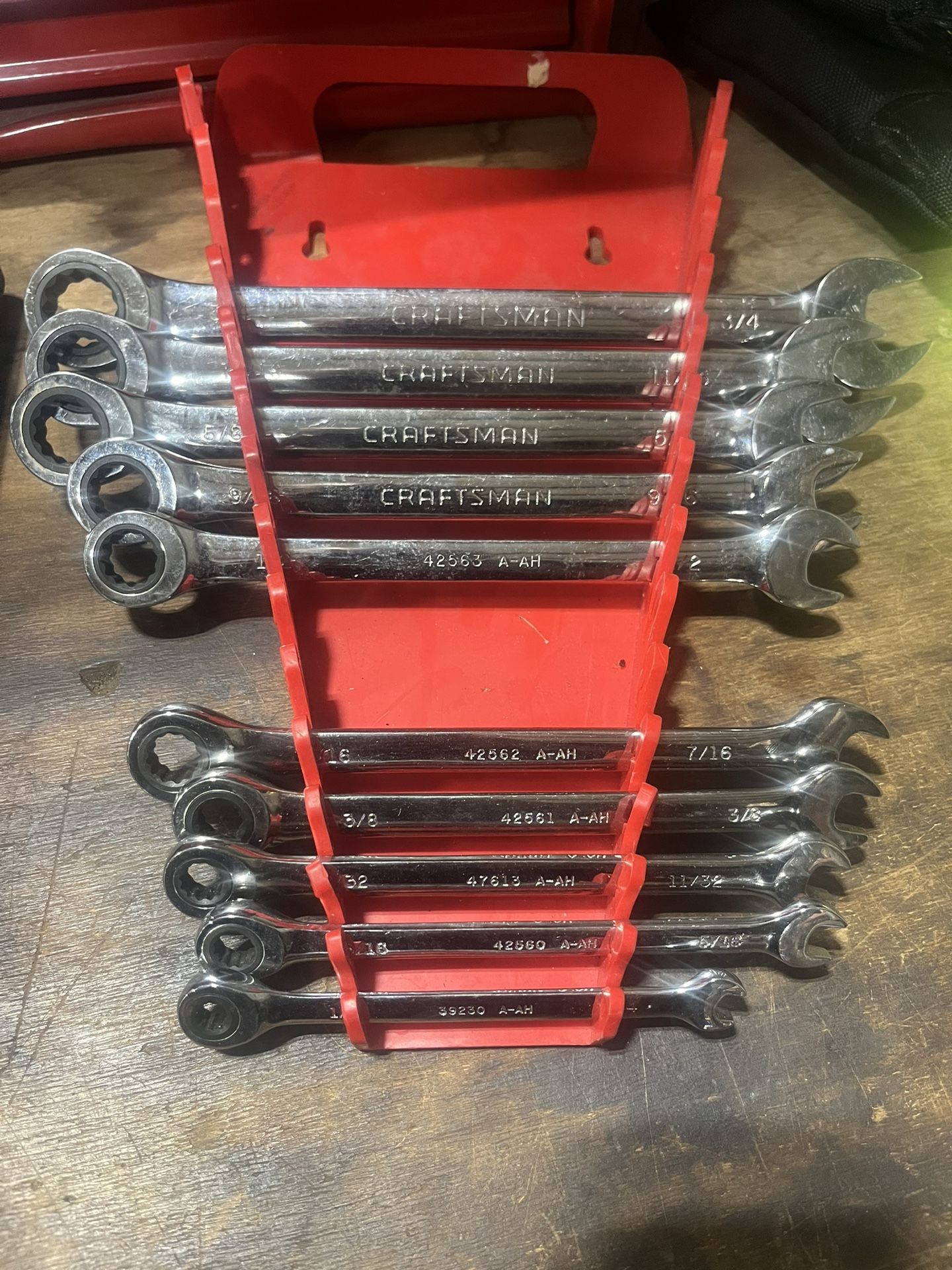 Craftsman SAE Ratcheting Wrench Set
