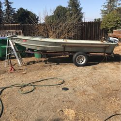 Duck hunting and fishing boat