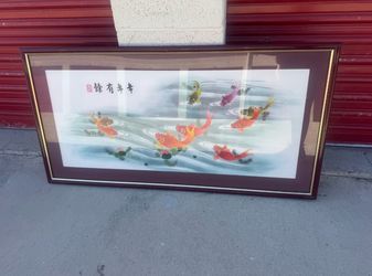 Framed Chinese Koi Fish