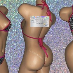 {EXOTIC DANCE/ CLUB/ RAVE WEAR}: 2 PIECE SET WITH RHINESTONES 