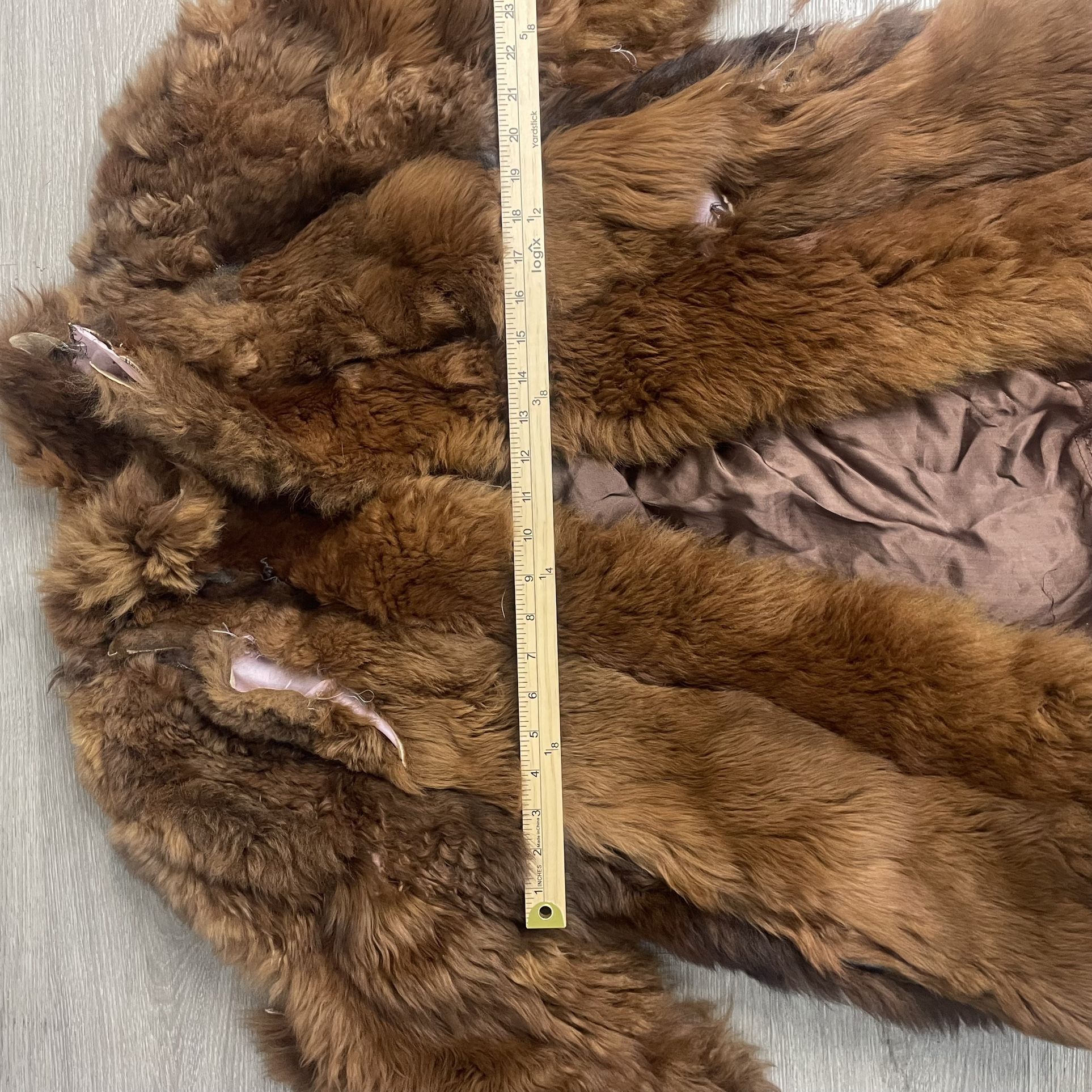 Real Alpaca Llama Fur Pieces Jacket Repair Sewing Craft DIY Projects Upcycling