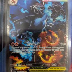 Pokémon Mega Charizard X EX 125/094 Full Art Holo Phantasmal Flames