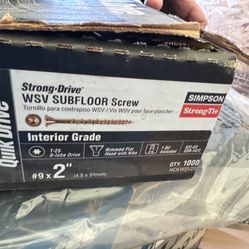 NEW - Quik Drive by Simpson Strong Tie Strong-Drive WSV Subfloor #9 x 2” Screw
