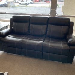 Brown Sofa Loveseat And Chair Recliner Set 