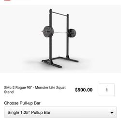 Rogue SML-2 Squat Rack and Weight Storage