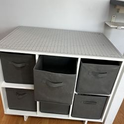 Craft Table And Storage With Measurements 