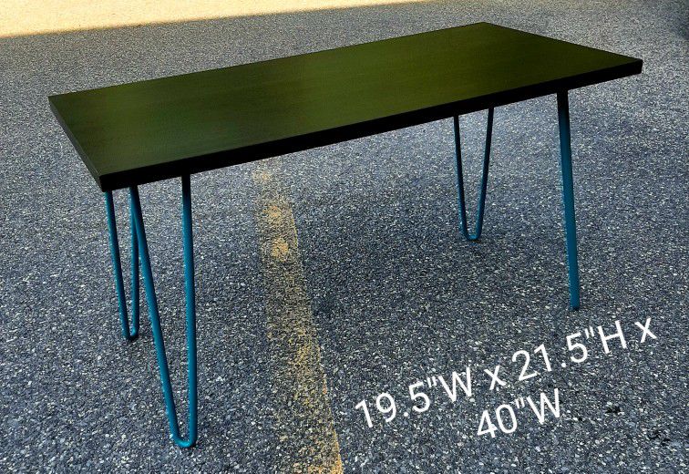 MCM Style Coffee Table / Hair Pin Leg Dark Coffee Table 