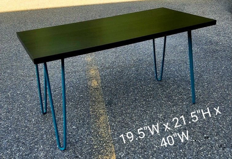 MCM Style Coffee Table / Hair Pin Leg Dark Coffee Table