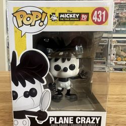 VAULTED Plane Crazy Mickey Mouse Disney Funko Pop #431 Cartoon Walt Classic Film