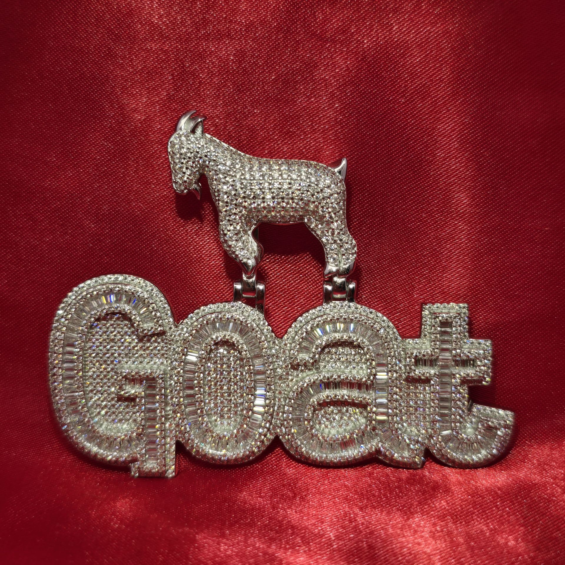 Moissanite Goat Pendant 9.56 ctw