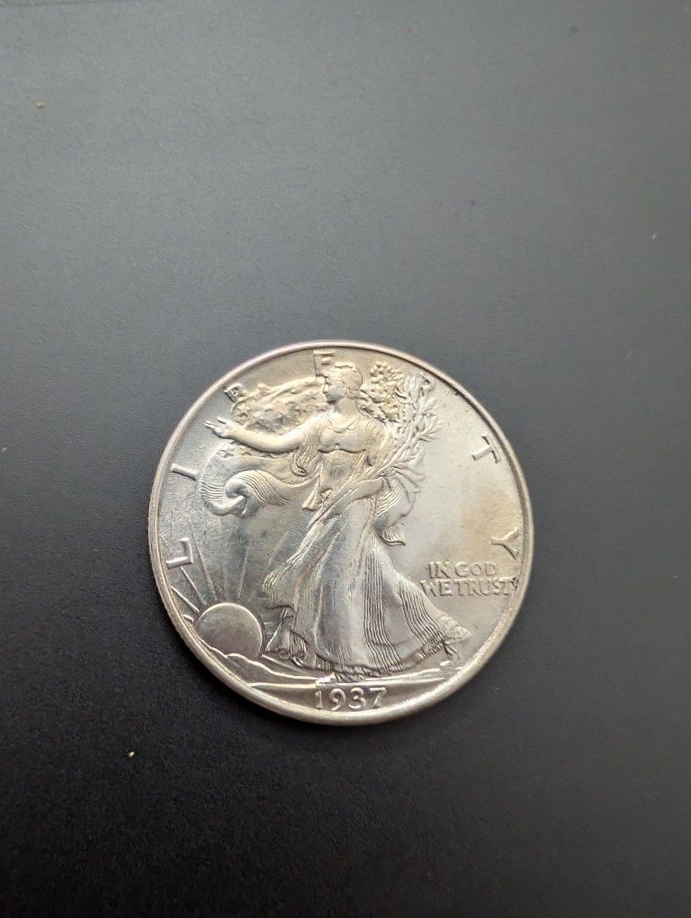 1937p Bu Walking Liberty Half Dollar