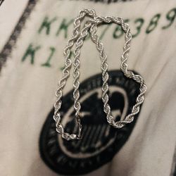 925 Silver Twisted Rope Chain