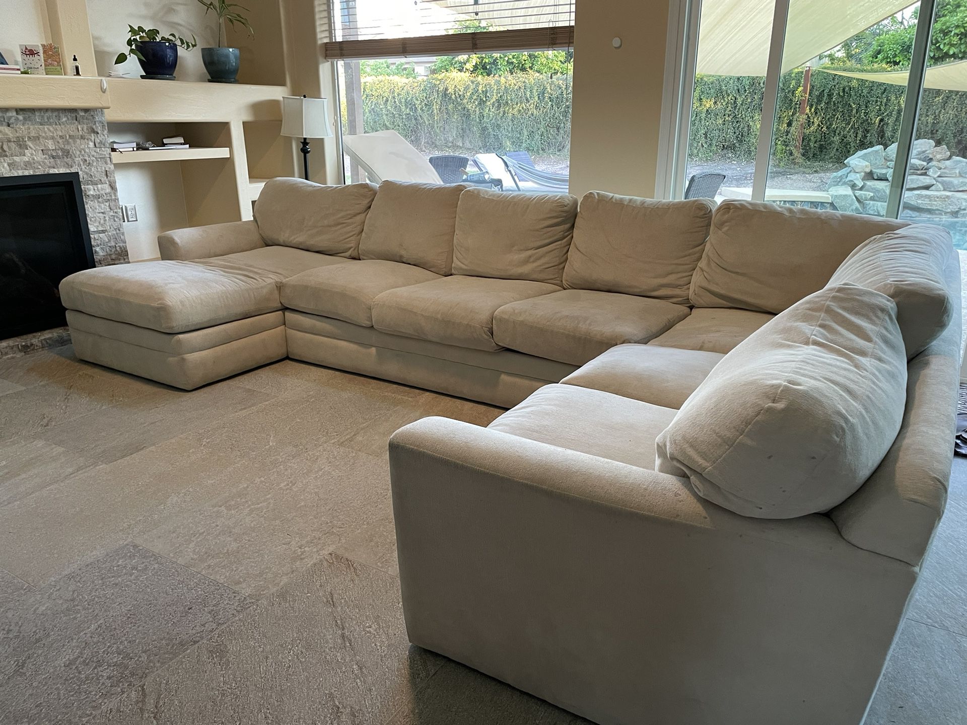 Sectional Couch White Living Spaces