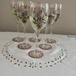 Hand Painted Wine Glasses