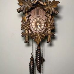 Vintage German Regula Cuckoo Clock w/ 2 Weights & Pendulum - *READ PLEASE*