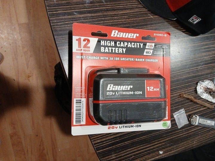 BAUER 20V 12 AH HIGH CAPACITY BATTERY 