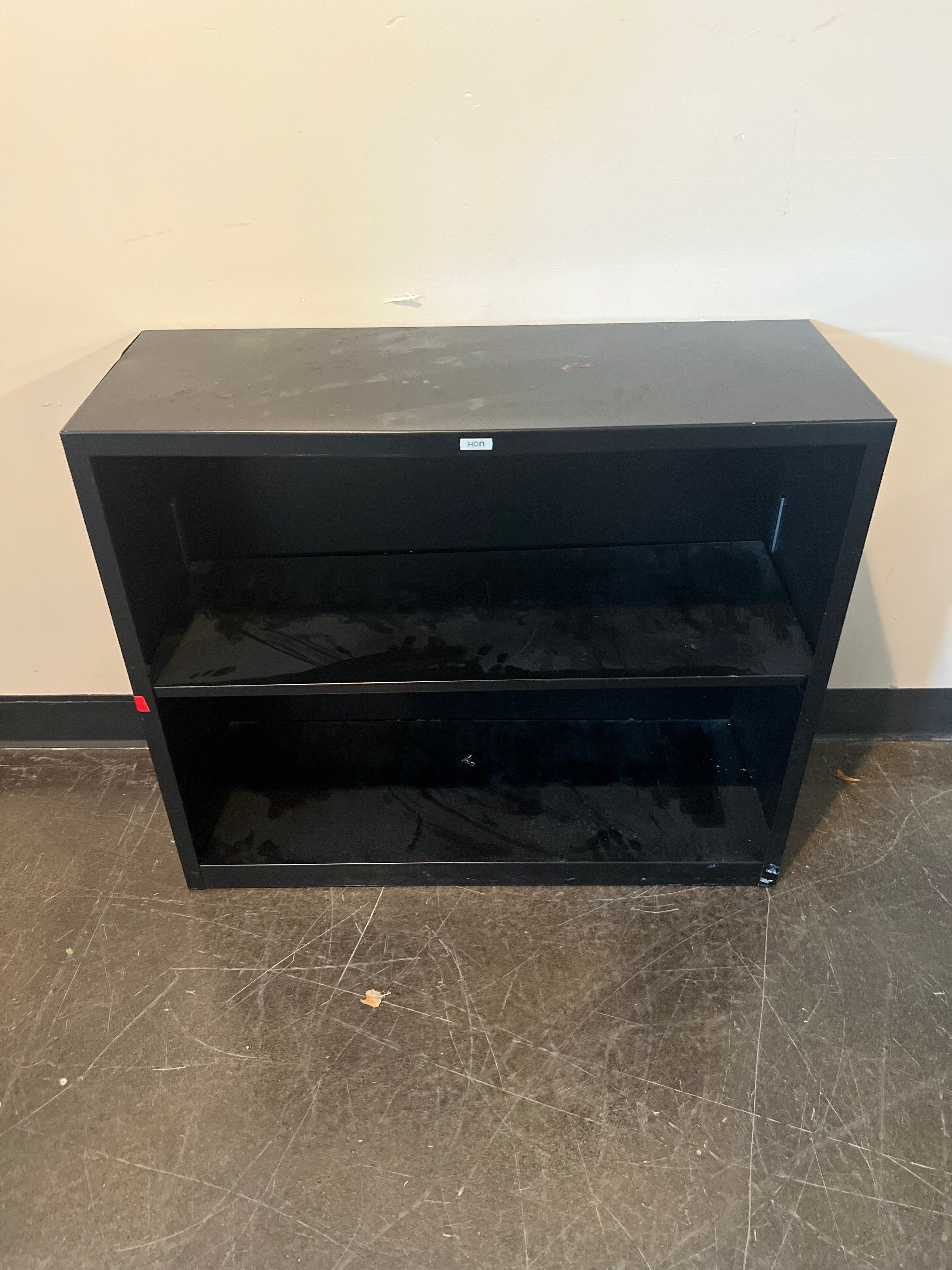 HON Black 2-Shelf Office Bookcase