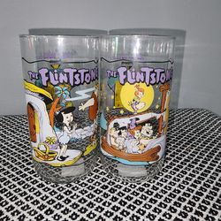 Vintage Flintstones Glasses Set