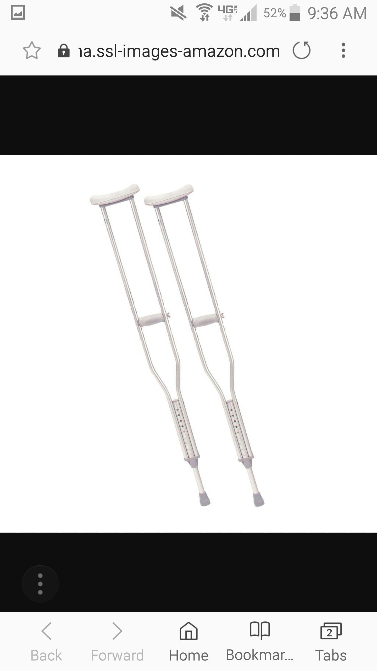 Crutches tall adult Drive Medical. Seat and first aid items free