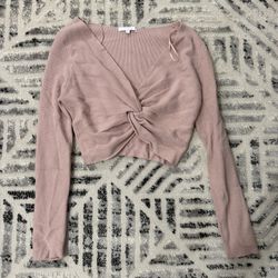 Pink Crop Sweater