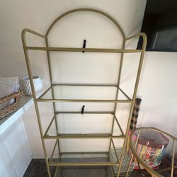 Gold And Glass Shelf 