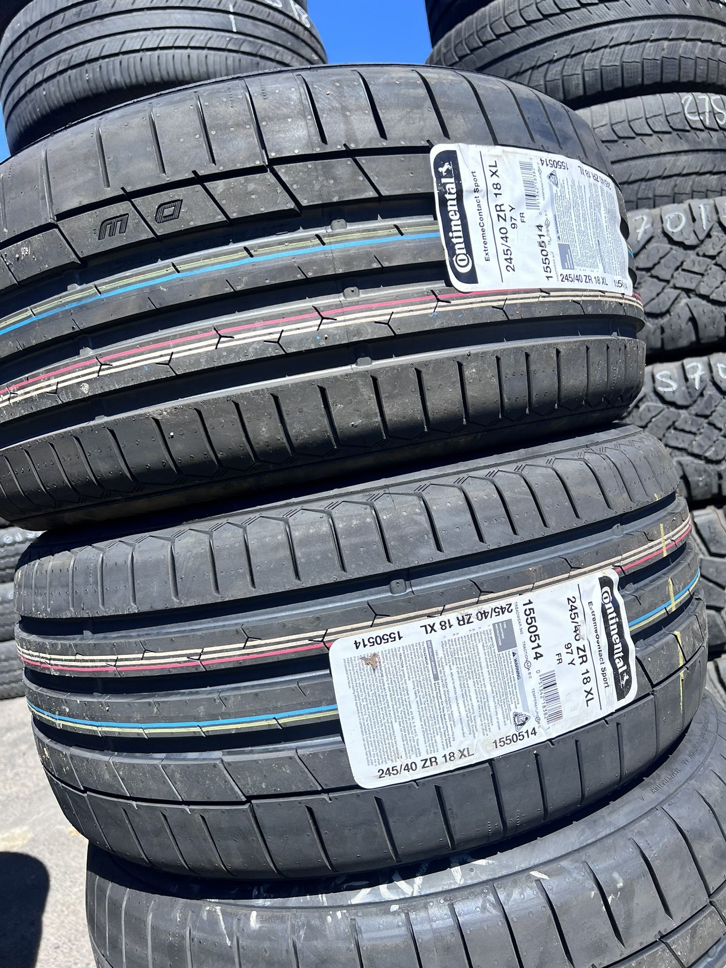 New Set Of 245-40-18 Continental Tires For Sale for Sale in Salida