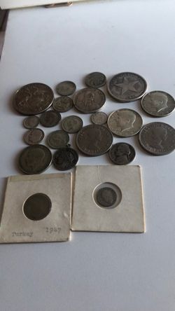 21 different types of coins silver world coins some American