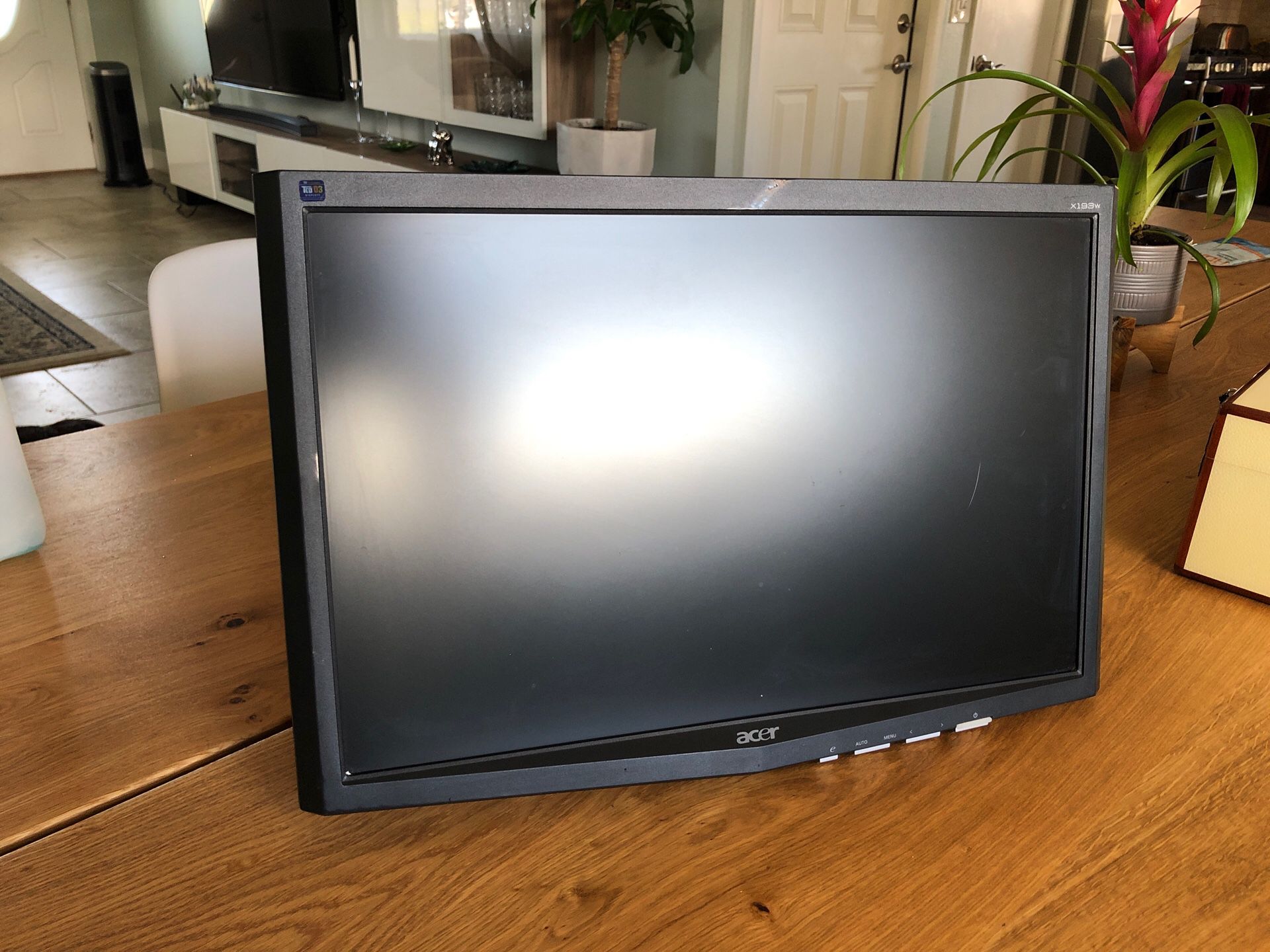 acer x193w 19 in LCD computer screen with wall mount