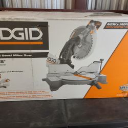 RIDGID R4123 15 Amp Corded 12" Dual Bevel Miter Saw with LED Cutline Indicator