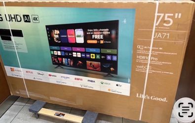 75 LG 4K smart HDTV $55 down on financing free delivery six month warranty