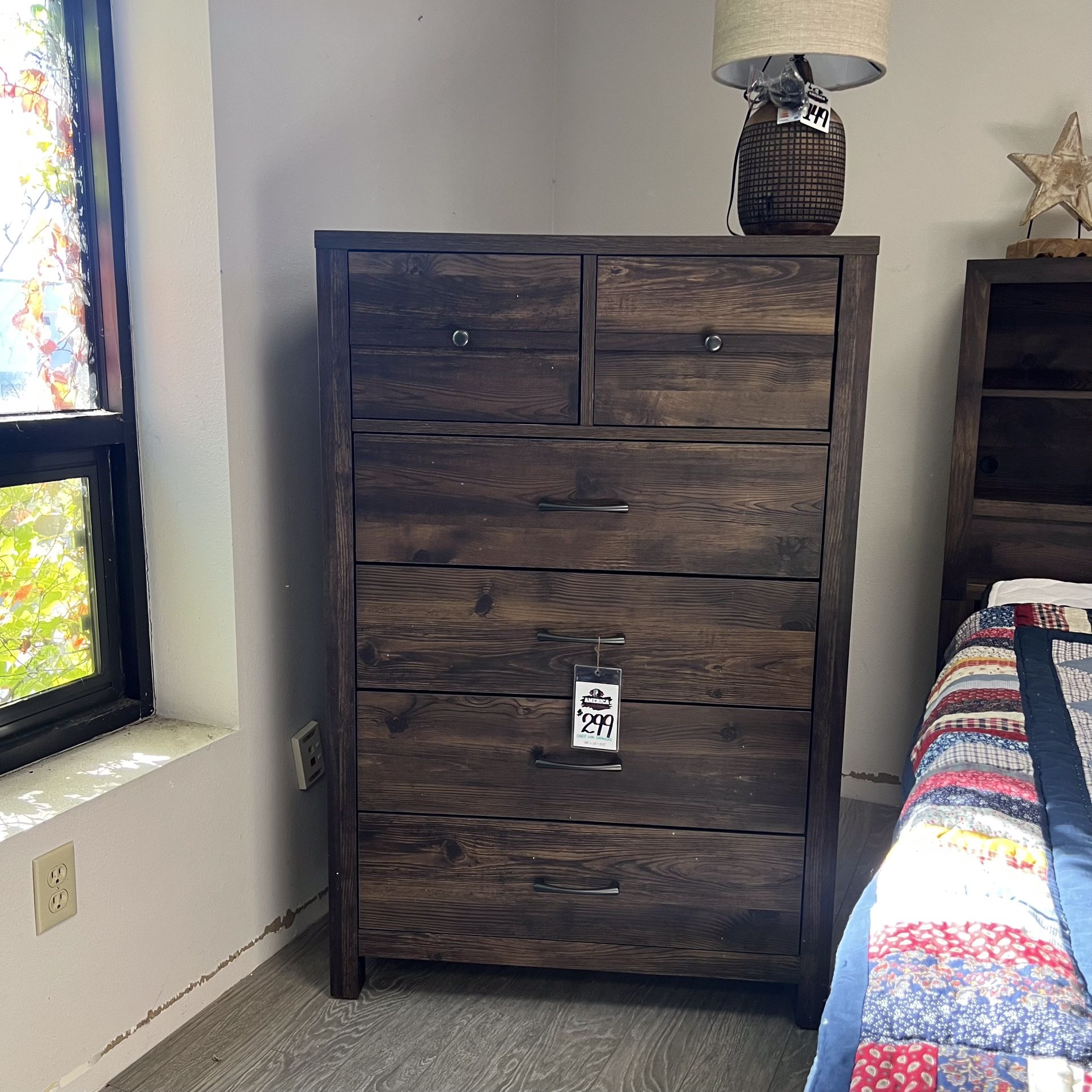 Rustic Brown Tall Dresser / Hi Chest - Montana 