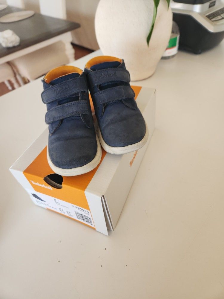 Blue Timberland Leather Shoes Size 9c