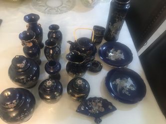 Blue China set antique