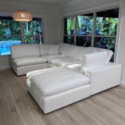 New White Sectional Cloud Couch Sofa