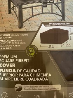 New In Box Premium Square Firepit Cover 38”x38”x18”