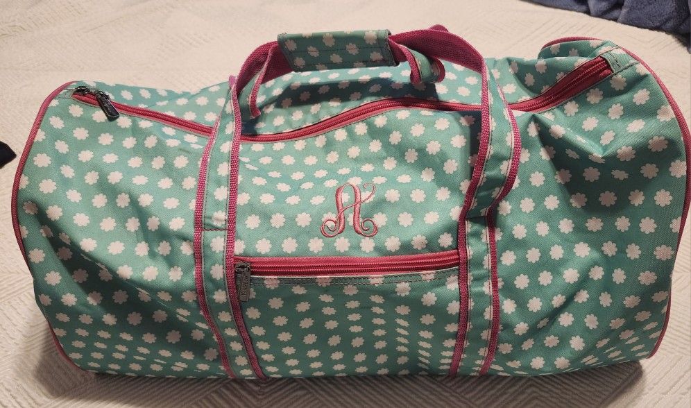 Viv And Lou Monogrammed Travel Bag For Weekend Trips Or Sleepovers, Monogrammed With A