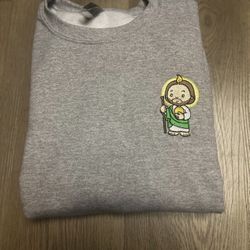 Baby Jesus Embroidery Sweatshirt - San Judas St Jude Sweater