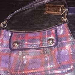 Coach Poppy Sequin Purple And Pink Purse