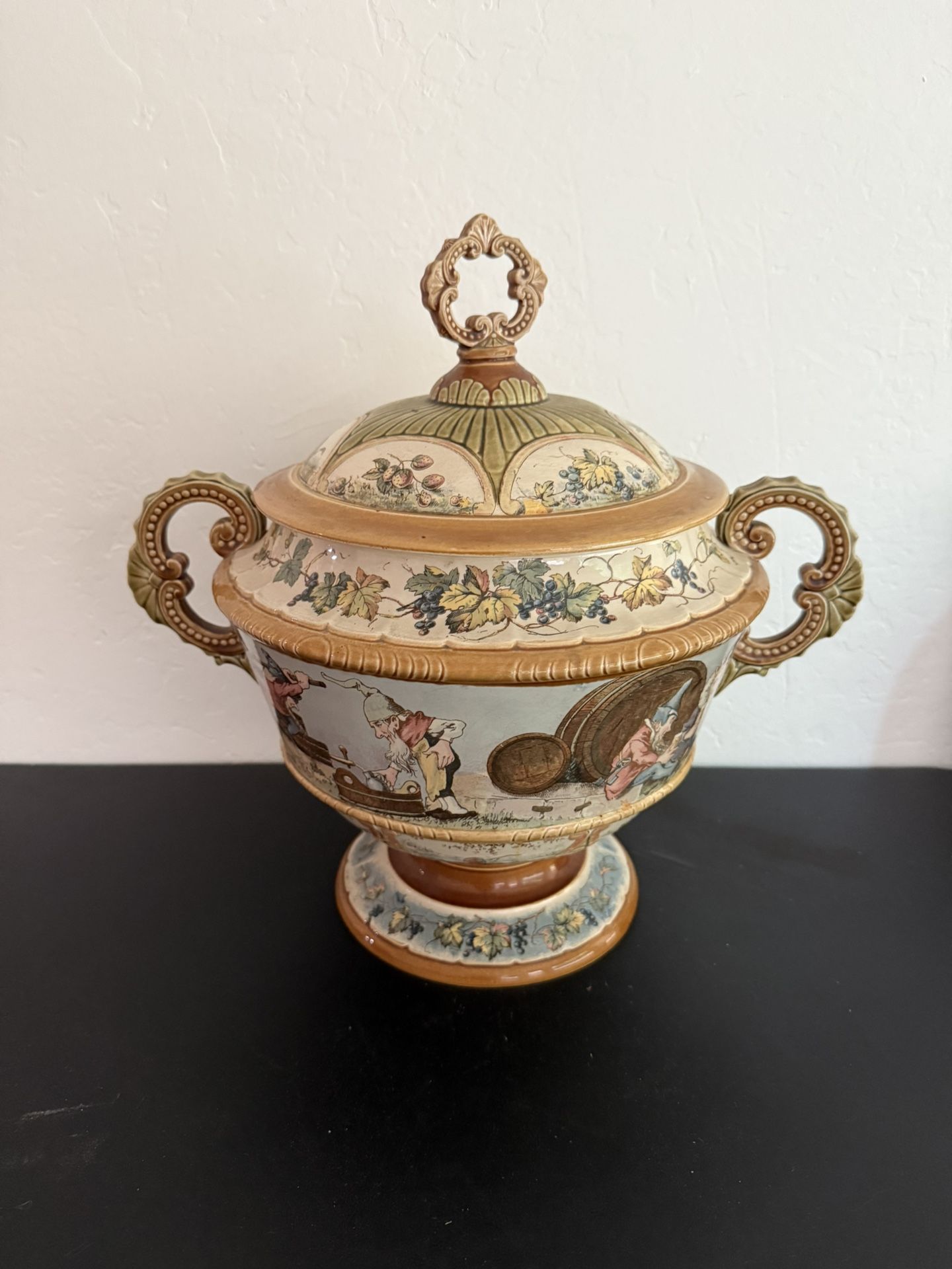 Antique Pottery Covered Tureen 