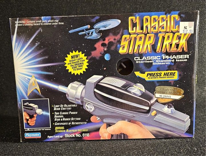 Vintage 1994 Playmates Classic Star Trek Phaser (New)