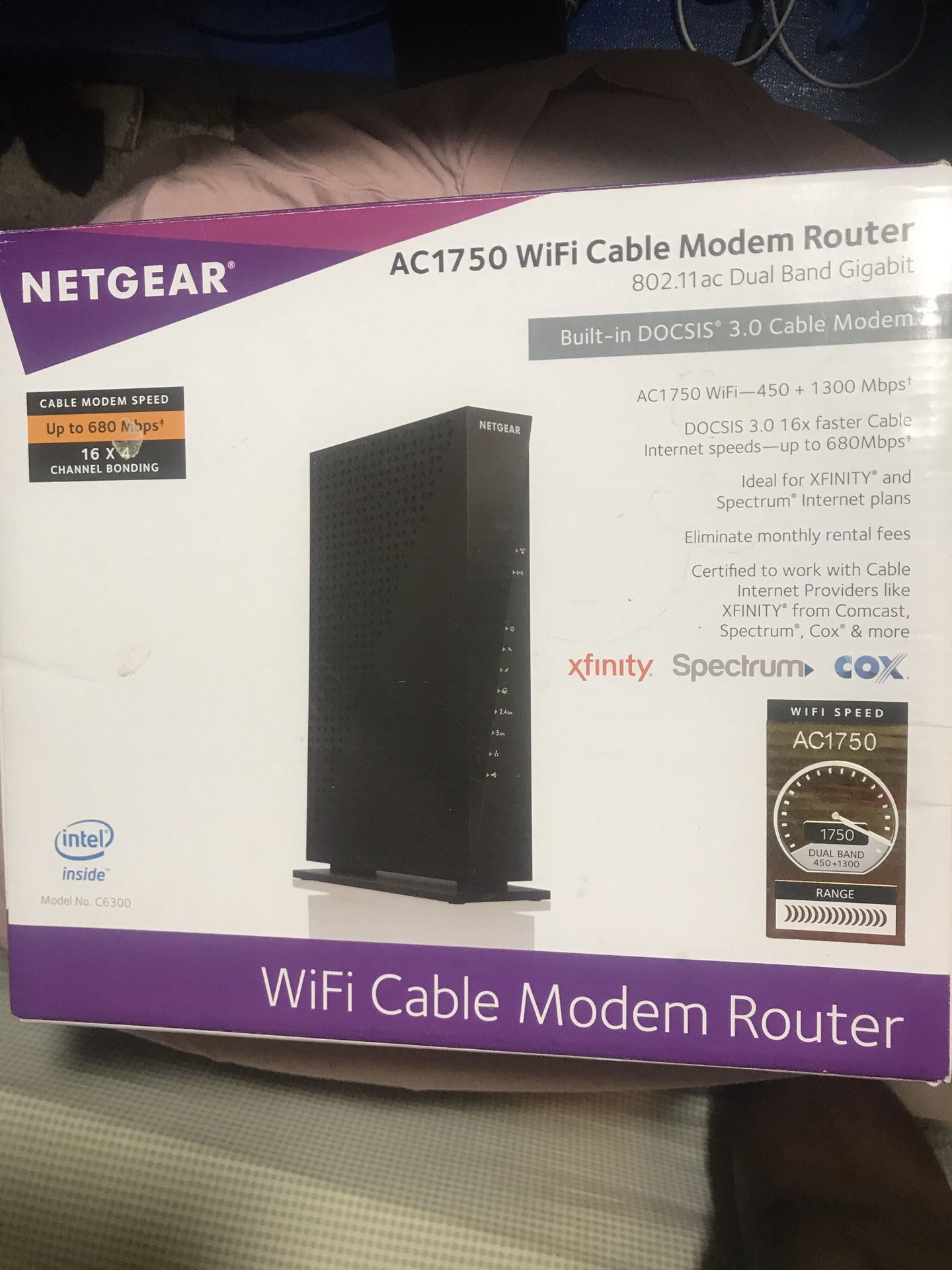 BRAND NEW NETGEAR C6300 WIFI CABLE MODEM ROUTER COMBO