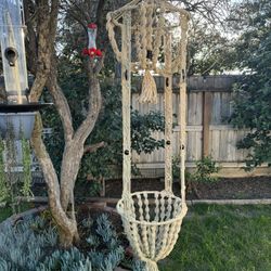 Large Vintage Macrame Plant Holder