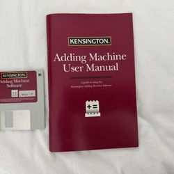 Rare Kensington Adding Machine v1.01 for Macintosh – Floppy Disk & User Manual