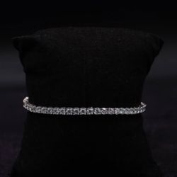 Round Cut Diamond Tennis Bracelet – 14K White Gold | 7.15 CTW | 7 Inch (LAB)