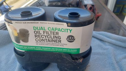 GEO Plastics Dual Capacity Oil Filter Recycling Container
