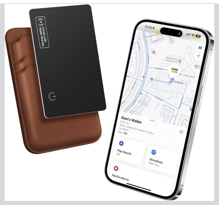 Ultra Slim Air Card Tag: 2025 MFi Certified Wallet Smart Tracker Card - Compatible with Apple Find My Wallets Finder Tracking Cards Tags, Keep Track I