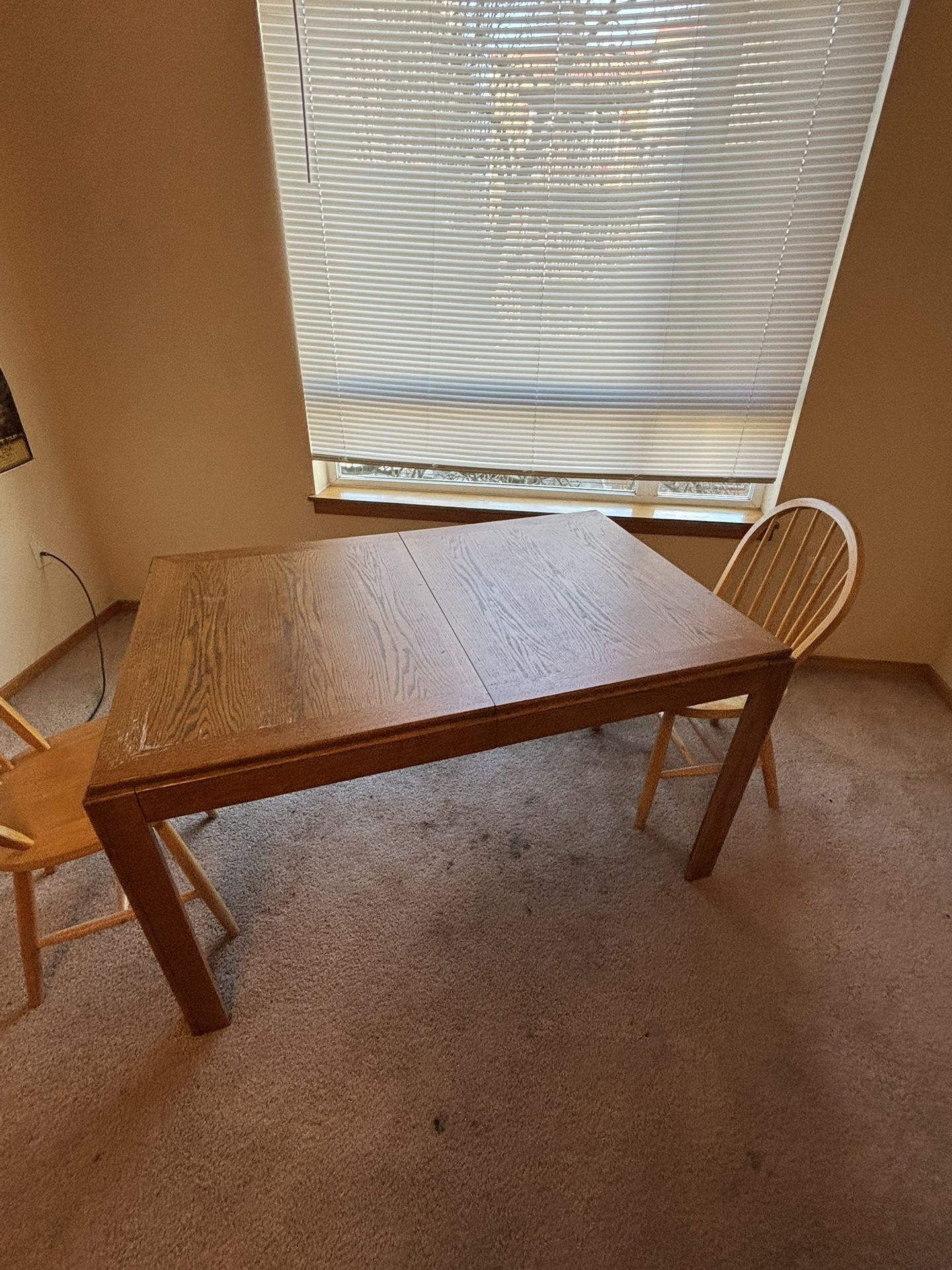 Free Table With Two Wood Chairs