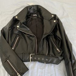 ZARA FAUX LEATHER JACKET XL